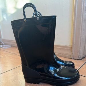 Black Glossy Rain Boots size 5